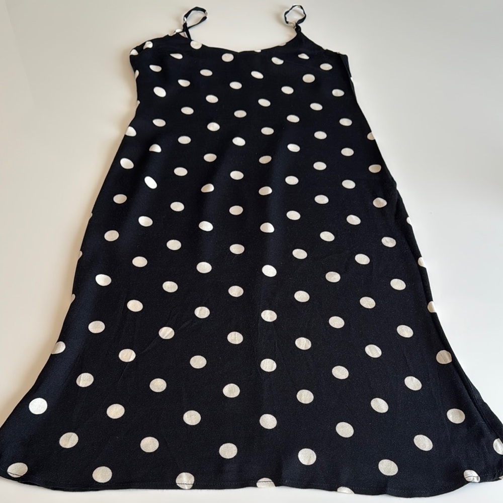 Reformation Black and White Polka Dot Dress